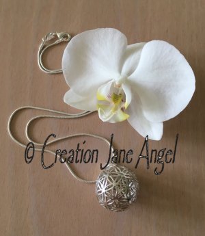 Blume des Lebens Kugel Anhänger Sterling Silber